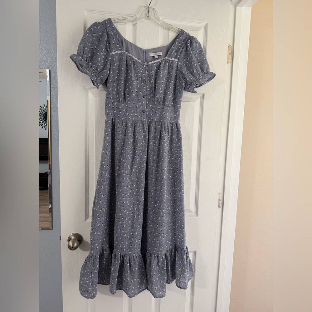 Ivy City Co Blue Midi Dress